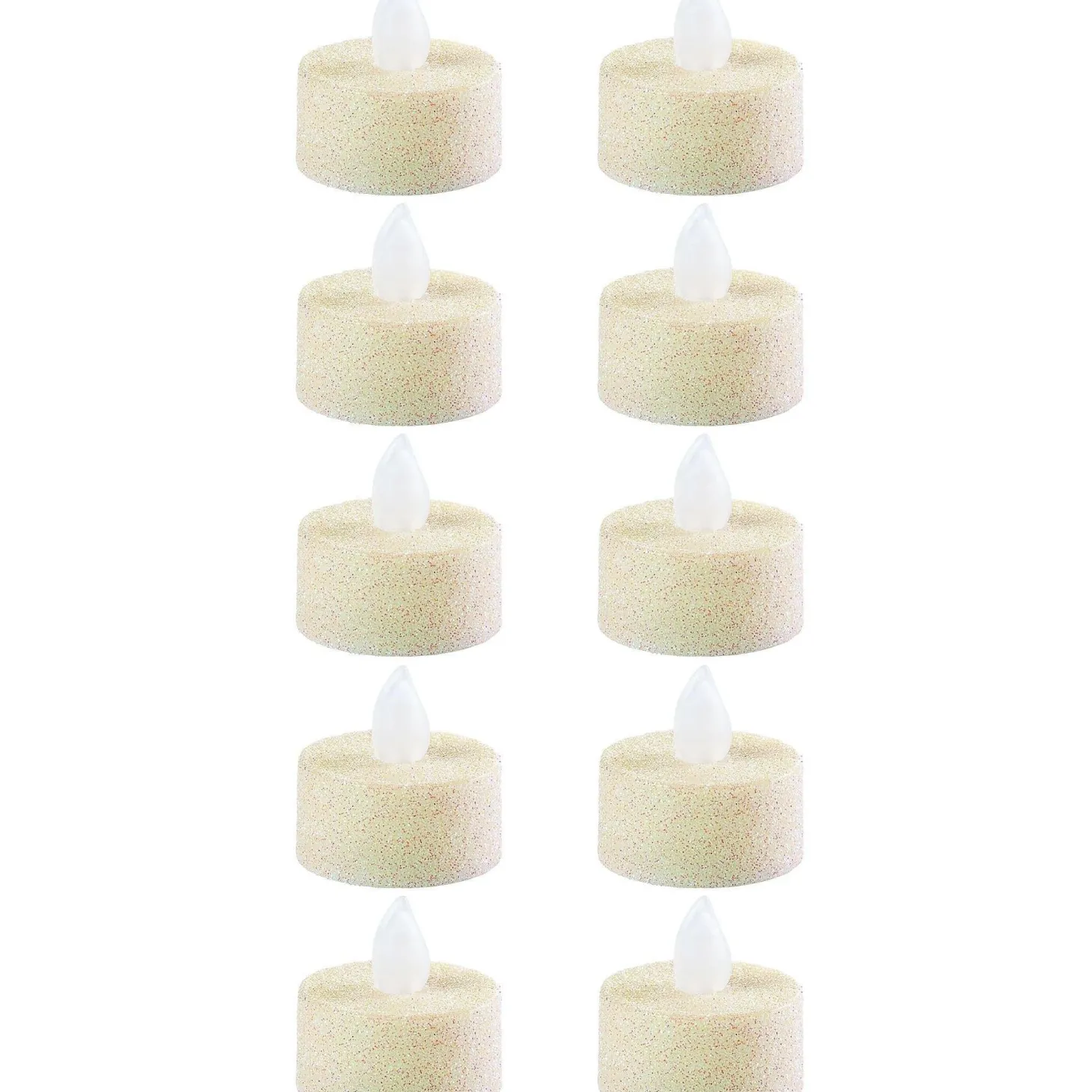 Glitter Tealight Flameless LED Candles, 10ct, Assorted Colors