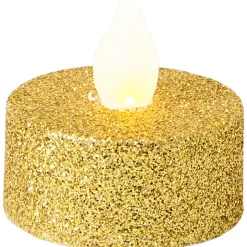 Glitter Tealight Flameless LED Candles, 10ct, Assorted Colors