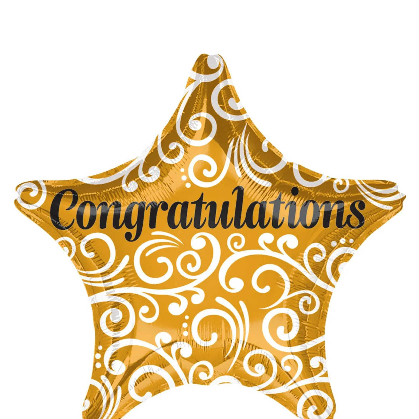 Gold Congratulations Star Balloon, 19in