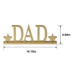 Gold DAD Balloon Weight MDF Table Decoration