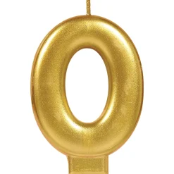 Gold Number (0-9) Birthday Candle