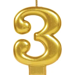 Gold Number (0-9) Birthday Candle