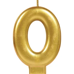 Gold Number (0-9) Birthday Candle