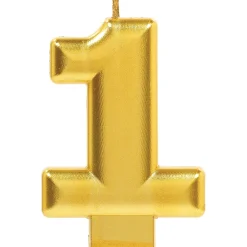 Gold Number (0-9) Birthday Candle