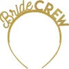 Gold Plastic Bride Crew Headband, 6ct