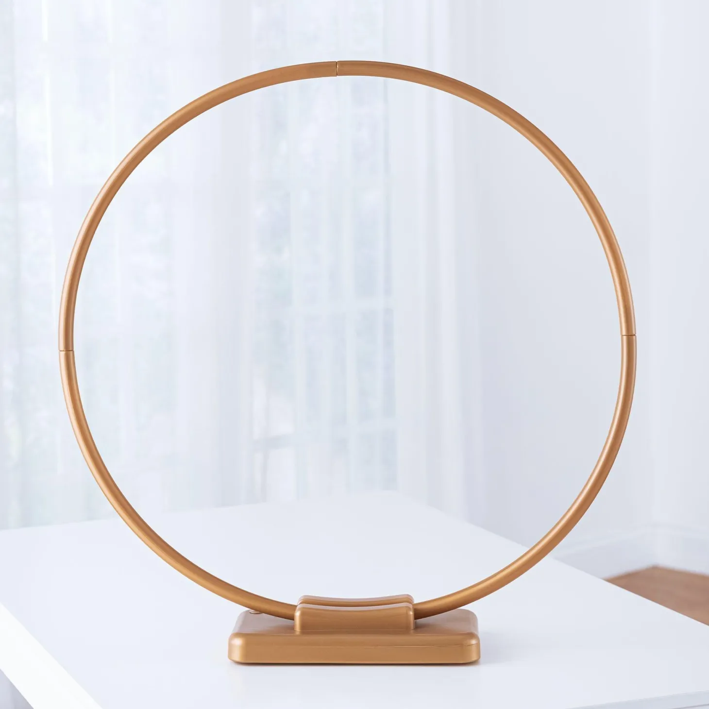 Gold Tabletop or Hangable Balloon Hoop Plastic Frame, 28in