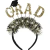 Grad Light-Up Headband, Black Silver & Gold, 1 pc