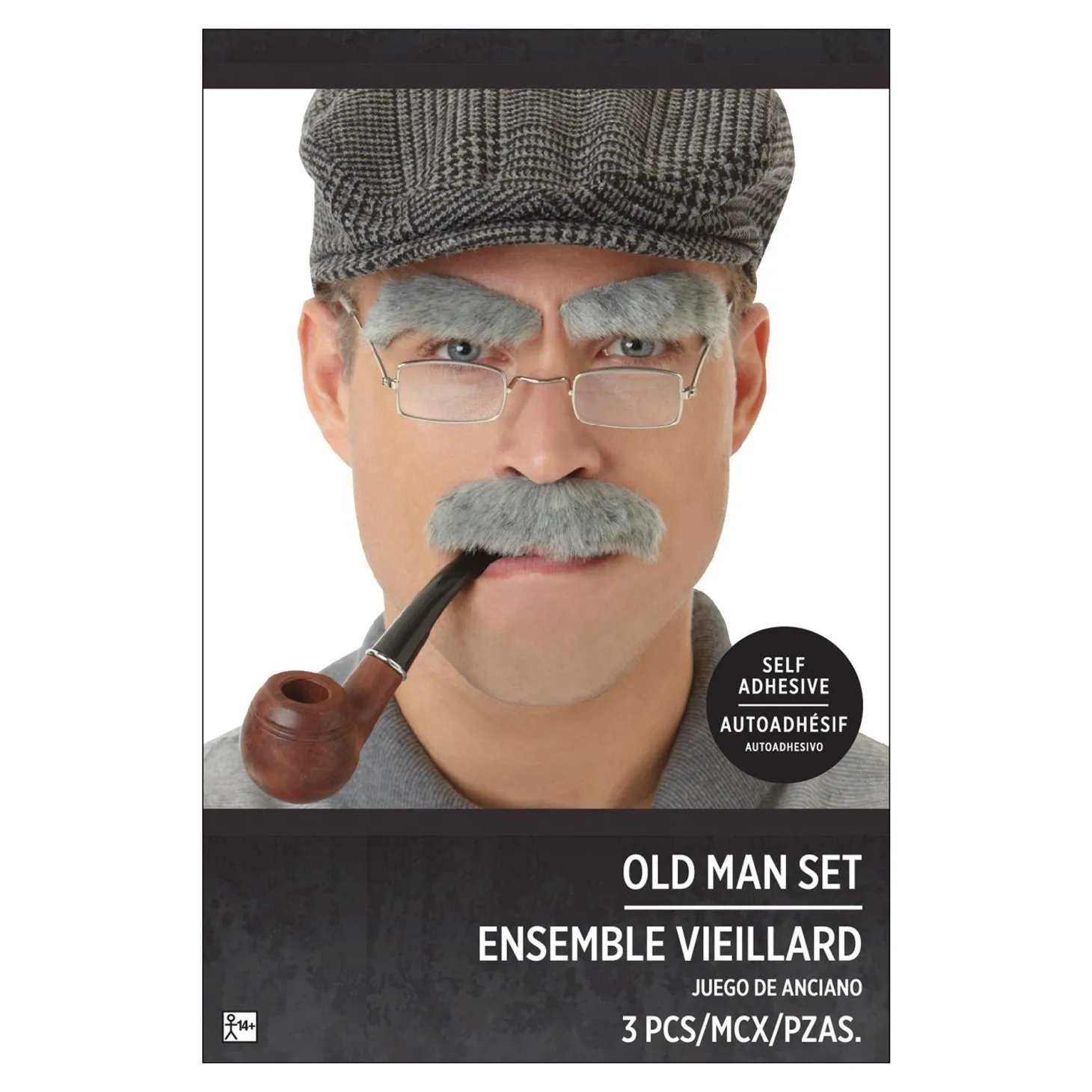 Grey Facial Hair Set