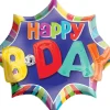 Happy Birthday Balloon 35in x 29in - 3D Starburst