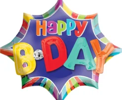 Happy Birthday Balloon 35in x 29in - 3D Starburst
