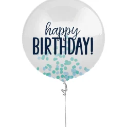 Happy Birthday Confetti Balloon, 24in, Assorted Colors