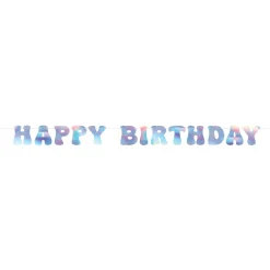 Happy Birthday Iridescent Banner
