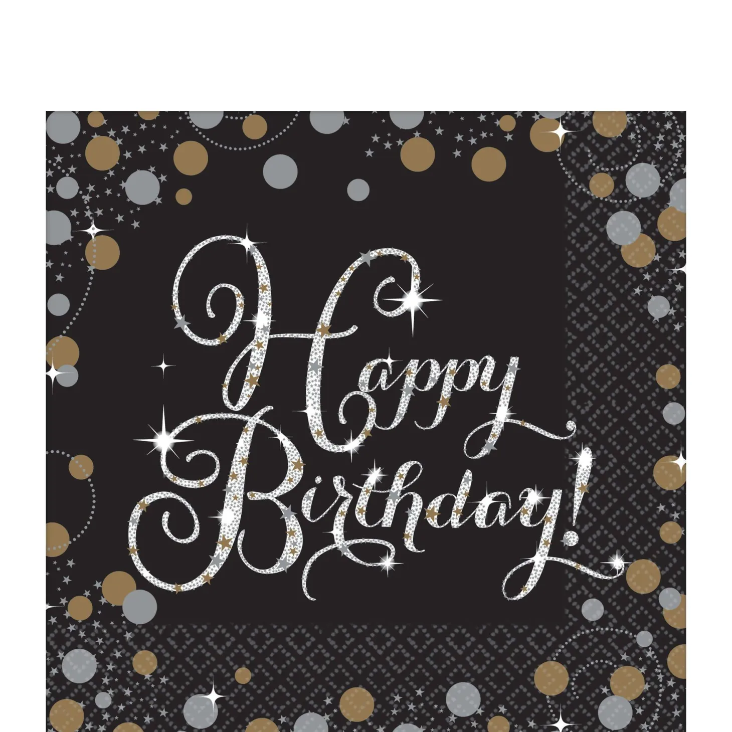 Happy Birthday Napkins 16ct - Sparkling Celebration, Assorted Options