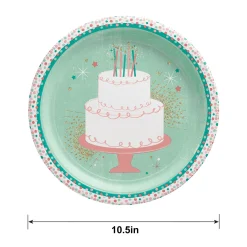 Happy Cake Day Paper Dinner Plates, 10.5in, 8ct