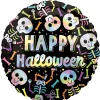 Happy Halloween Holographic Skulls & Bones Foil Balloon, 18in