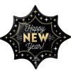 Happy New Year Burst Foil Balloon, 35in x 29in - Midnight Glam