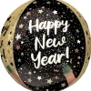 Happy New Year Orbz Balloon, 15in x 16in - Natural Sparkle