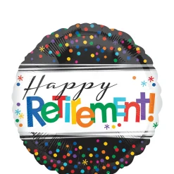 Happy Retirement Foil Balloon, 17in - Officially Retired