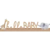 Hello Baby Soft Jungle Baby Shower MDF Standing Sign, 21in x 5in