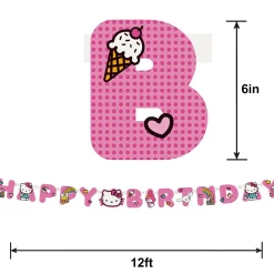 Hello Kitty and Friends Cardstock Birthday Banner, 6ft - Sanrio
