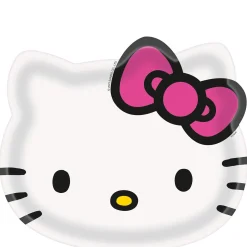 Hello Kitty Face-Shaped Paper Plates, 8in, 8ct - Sanrio