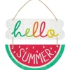 Hello Summer Metal Stacked Sign, 10.3in x 13in