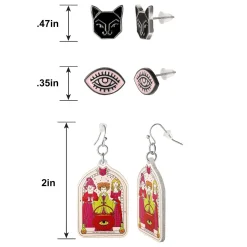 Hocus Pocus Earring Set, 3 Pairs
