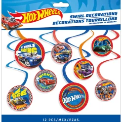 Hot Wheels Swirl Decorations, 12ct