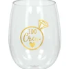 I Do Crew Stemless Wine Glass, 17.9oz - Wedding