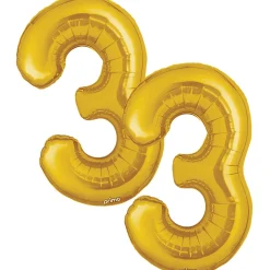 16in Air-Filled Number (0-9) Balloons, 2ct, Assorted Colors
