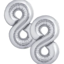 16in Air-Filled Number (0-9) Balloons, 2ct, Assorted Colors