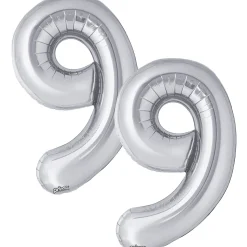 16in Air-Filled Number (0-9) Balloons, 2ct, Assorted Colors