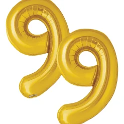 16in Air-Filled Number (0-9) Balloons, 2ct, Assorted Colors