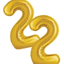 16in Air-Filled Number (0-9) Balloons, 2ct, Assorted Colors