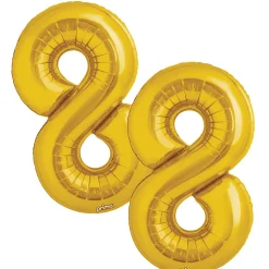 16in Air-Filled Number (0-9) Balloons, 2ct, Assorted Colors