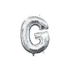 13in Air-Filled Silver Letter (A-Z) Balloons