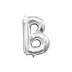 13in Air-Filled Silver Letter (A-Z) Balloons