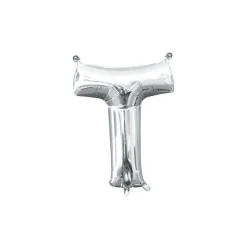 13in Air-Filled Silver Letter (A-Z) Balloons