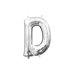 13in Air-Filled Silver Letter (A-Z) Balloons