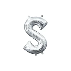 13in Air-Filled Silver Letter (A-Z) Balloons
