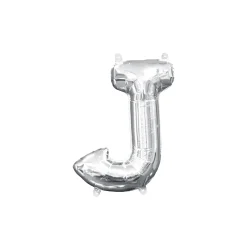 13in Air-Filled Silver Letter (A-Z) Balloons