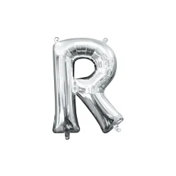 13in Air-Filled Silver Letter (A-Z) Balloons
