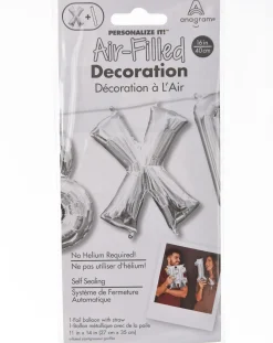 13in Air-Filled Silver Letter (A-Z) Balloons