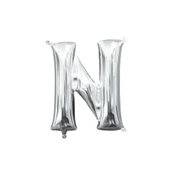 13in Air-Filled Silver Letter (A-Z) Balloons
