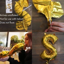 13in Air-Filled Silver Letter (A-Z) Balloons