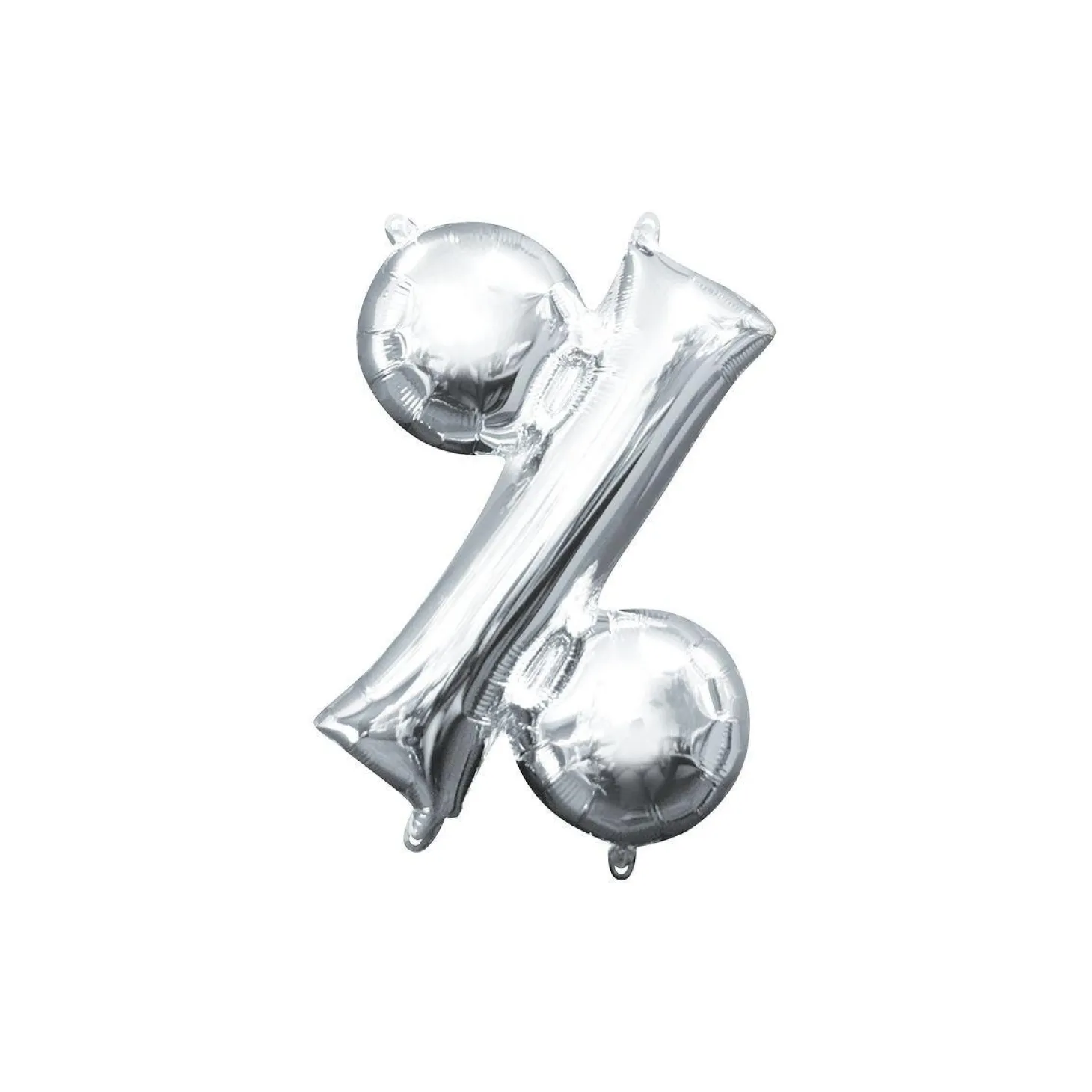 13in Air-Filled Silver Number (0-9) Balloons