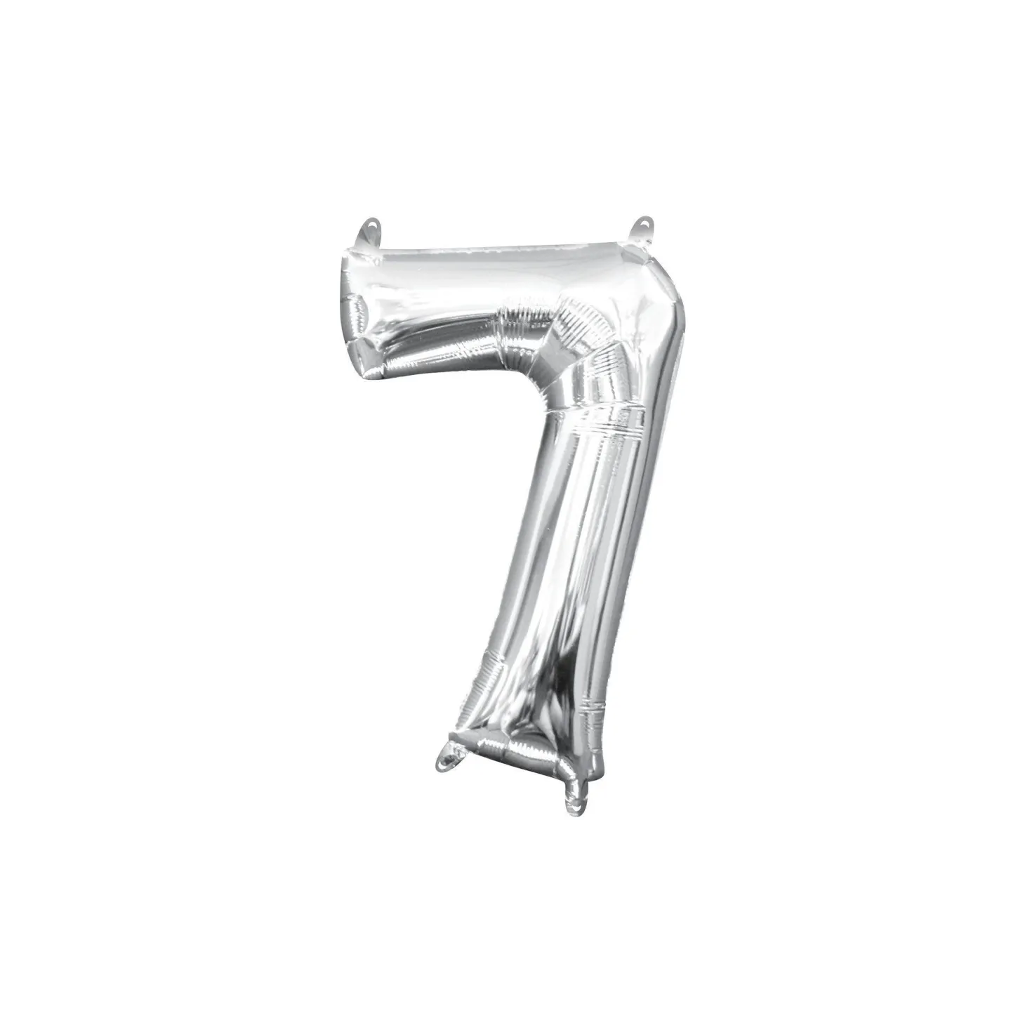 13in Air-Filled Silver Number (0-9) Balloons