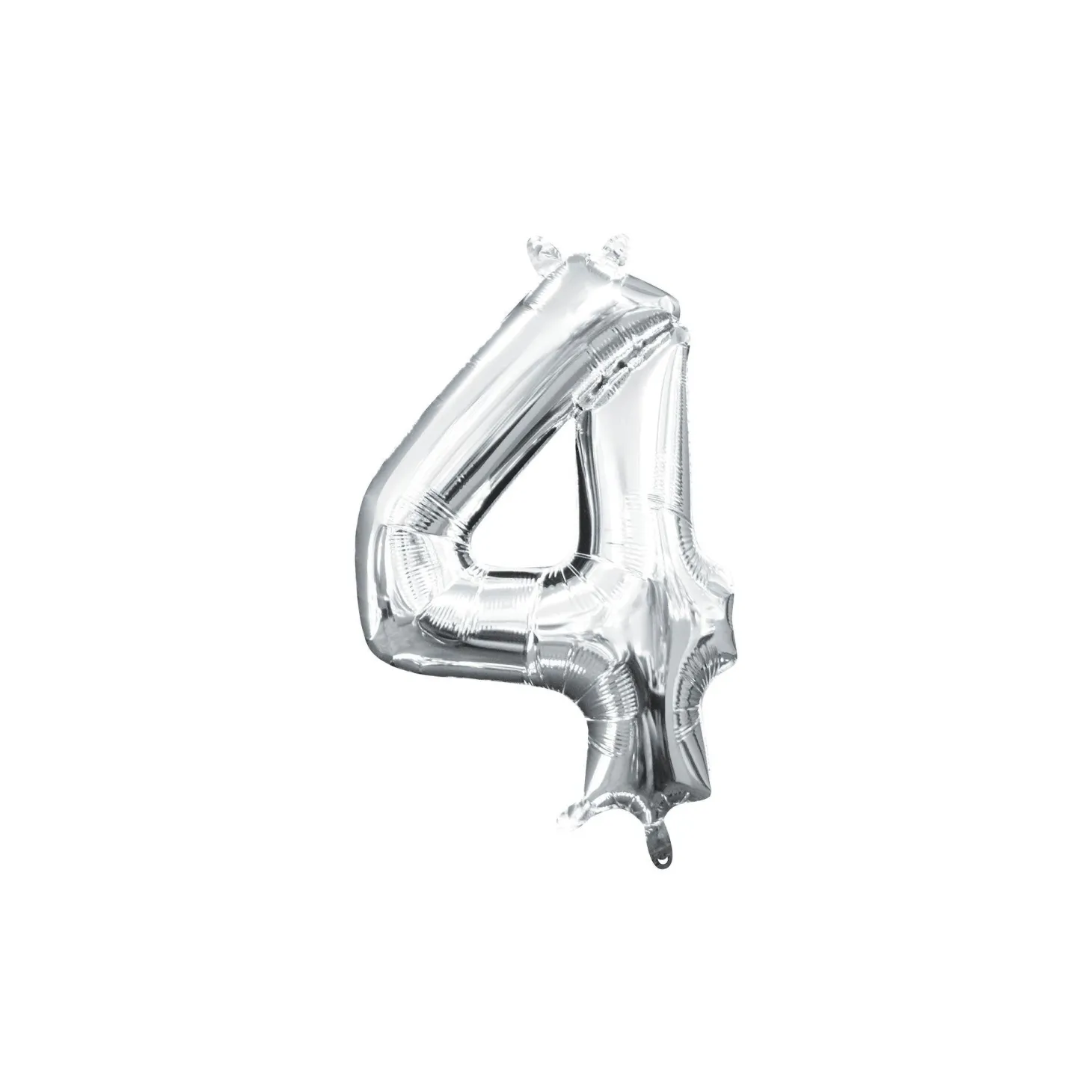 13in Air-Filled Silver Number (0-9) Balloons