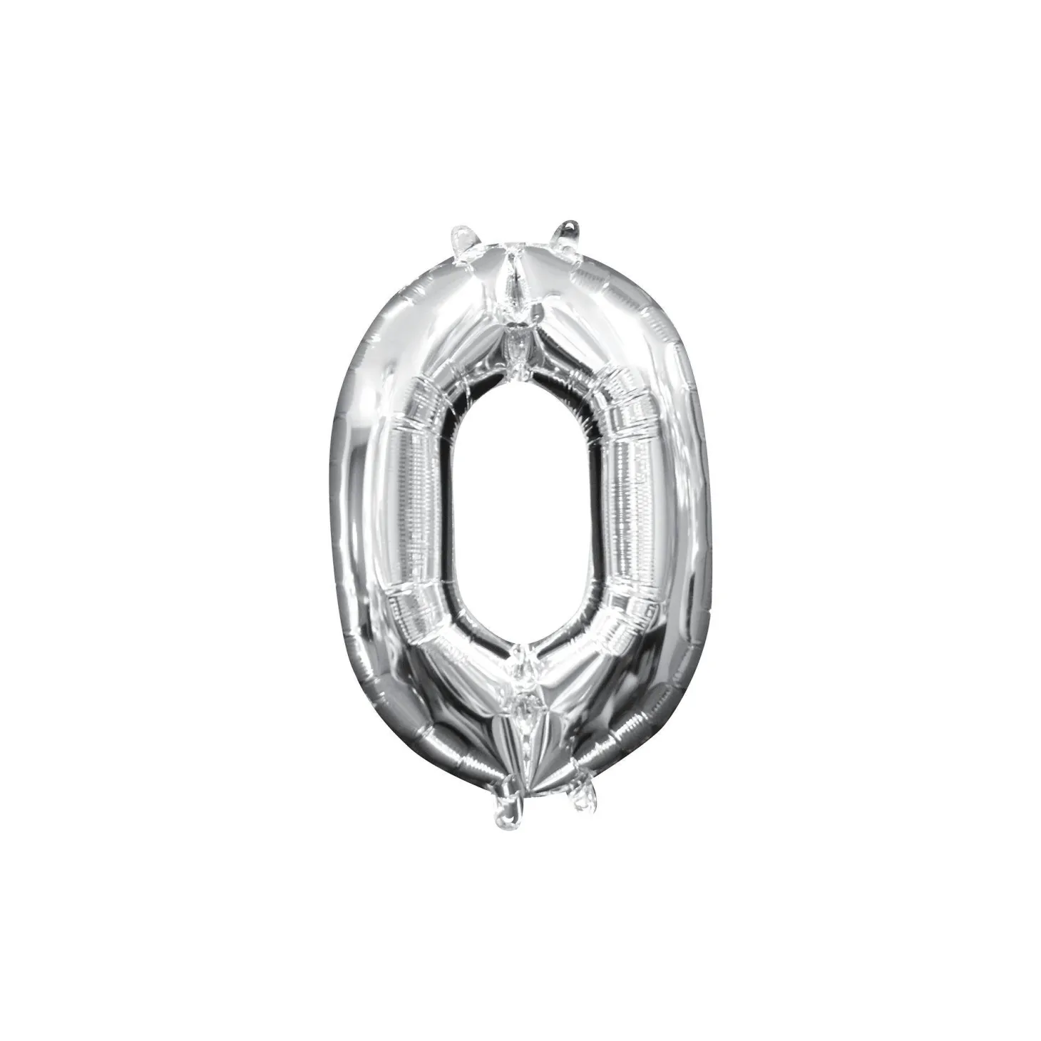 13in Air-Filled Silver Number (0-9) Balloons