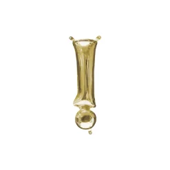 13in Air-Filled White Gold Letter (A-Z) Balloon